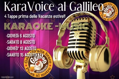 Giovedì si canta al Gallileo